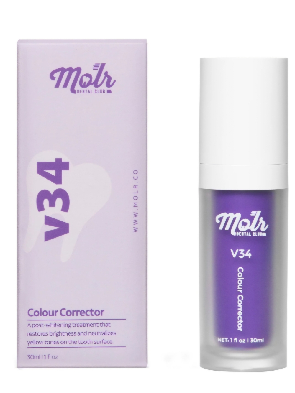 Molr Dental Club V34 Purple Colour Corrector SEALED